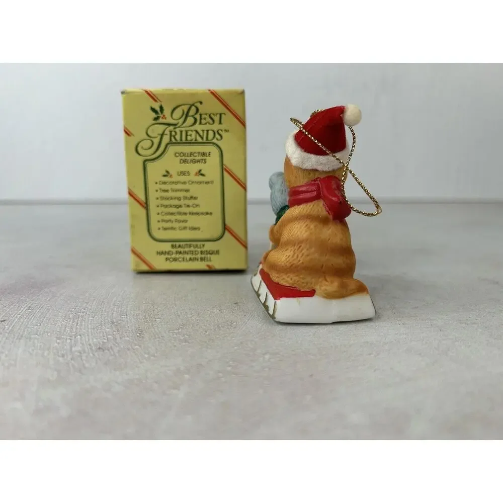 JSNY Best friends Ornament Cats Bell On Sled‎